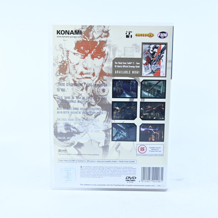 Metal Gear Solid 2: Sons of Liberty - Sony Playstation 2 / PS2 Game + Manual