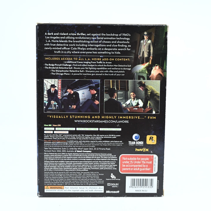 L.A. Noire - The Complete Edition - Xbox 360 Game + Manual - NEAR MINT DISC!