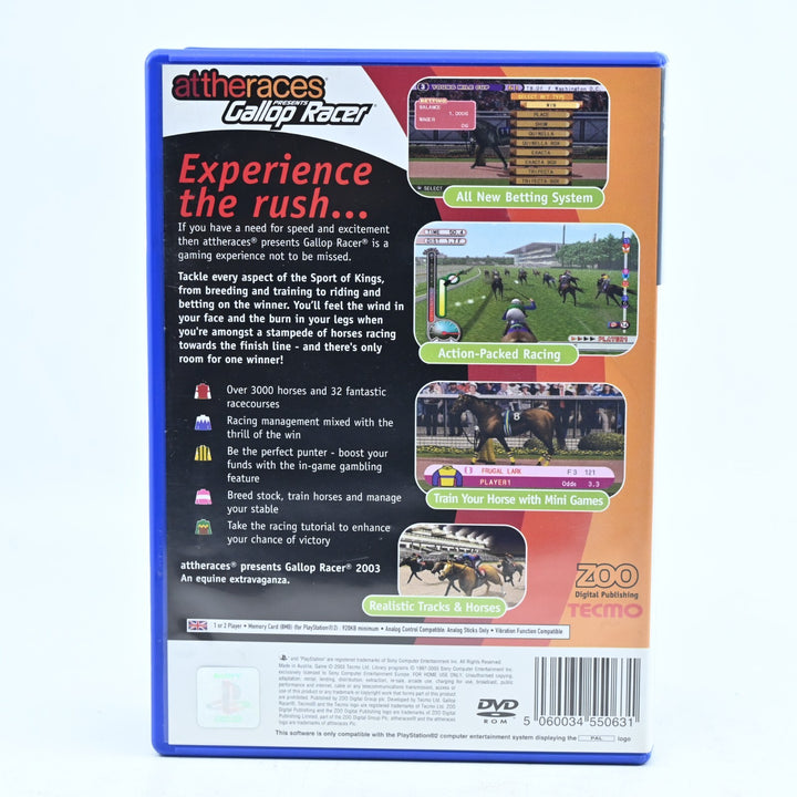 attheraces Presents Gallop Racer - Sony Playstation 2/PS2 Game - PAL - FREE POST
