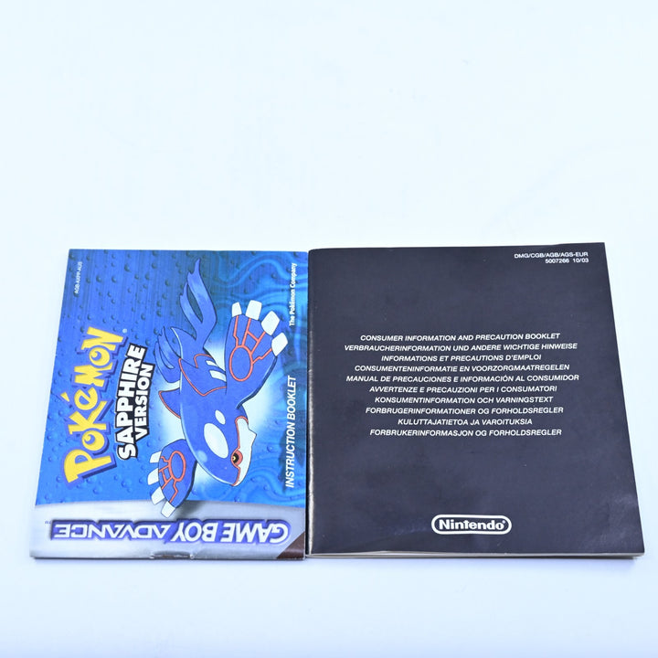 Pokemon Sapphire Version Nintendo Gameboy Advance GBA Boxed Game NEW BATTERY