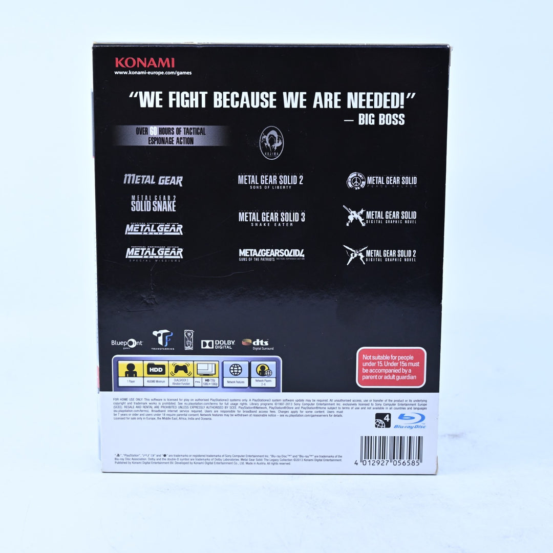 Metal Gear Solid: The Legacy Collection - Sony Playstation 3 / PS3 Game + Manual