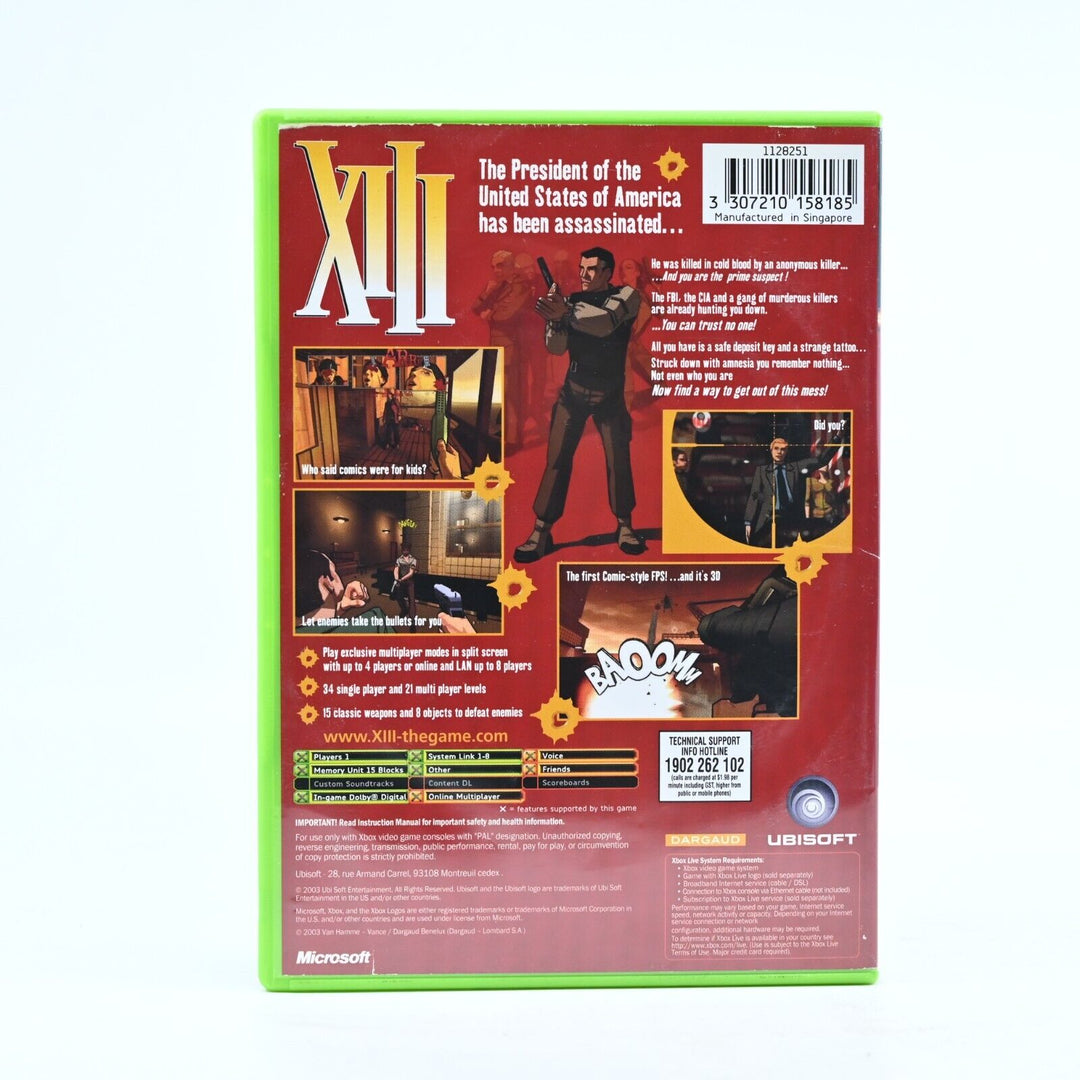 XIII - Original Xbox Game + Manual - PAL - MINT DISC!