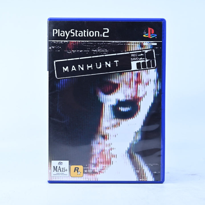 Manhunt - Sony Playstation 2 / PS2 Game + Manual - PAL - MINT DISC!