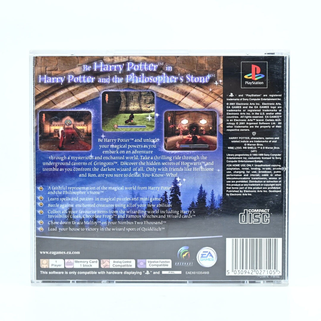 Harry Potter and the Philosopher's Stone + Manual - Sony Playstation 1 /PS1 Game