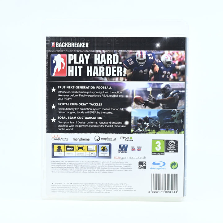 Backbreaker - Sony Playstation 3 / PS3 Game - No Manual - FREE POST!