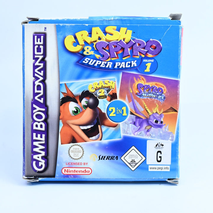 Crash & Spyro Superpack Vol 1 - GBA Boxed Game - PAL - FREE POST!