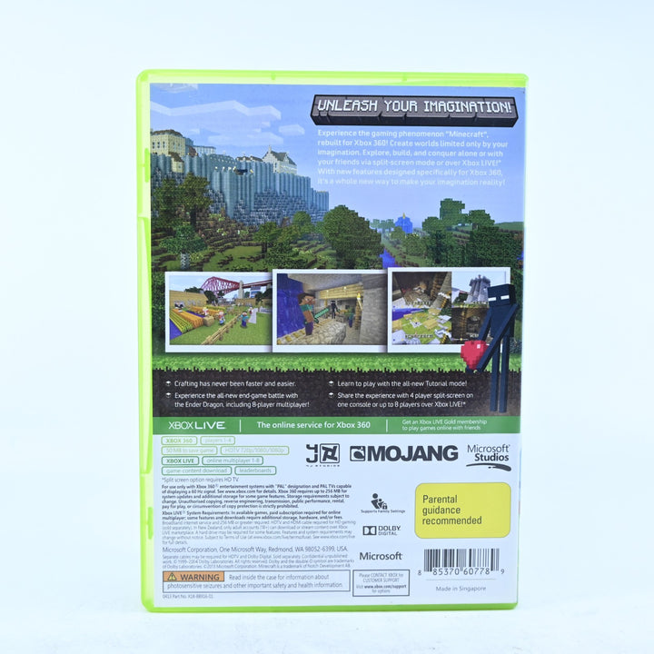 Minecraft - Xbox 360 Game + Manual - PAL - MINT DISC!