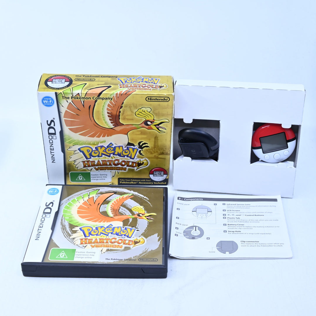 Pokemon HeartGold - Nintendo DS Game Boxed + PokeWalker + Manual Heart Gold