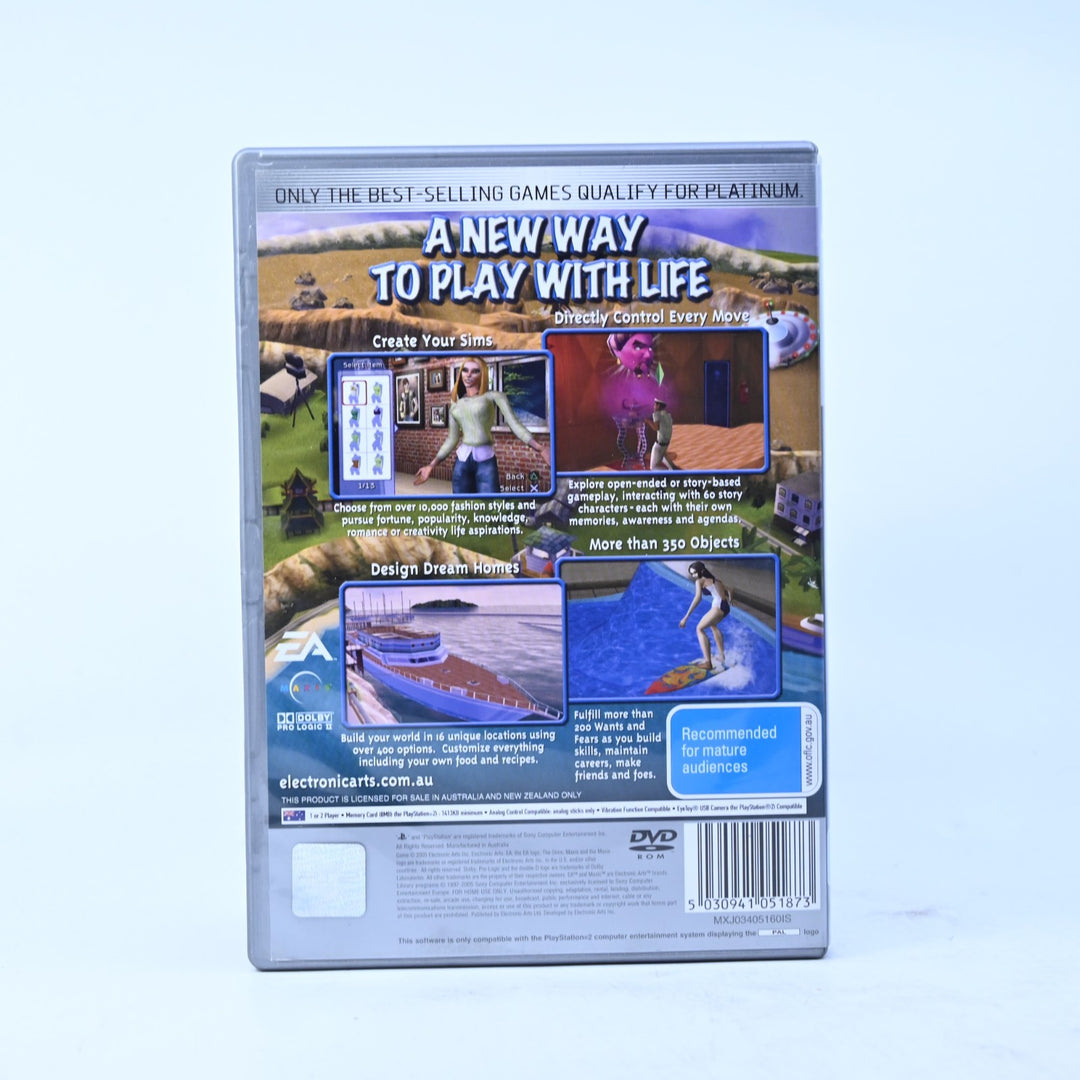 The Sims 2 - Sony Playstation 2 / PS2 Game + Manual - PAL - MINT DISC!