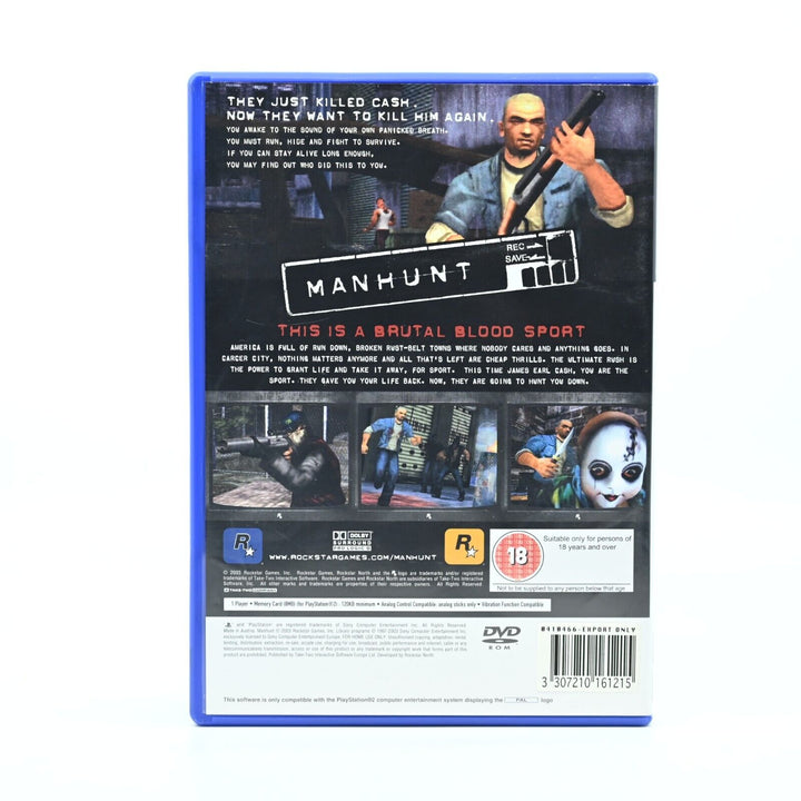 Manhunt - Sony Playstation 2 / PS2 Game - PAL - MINT DISC!