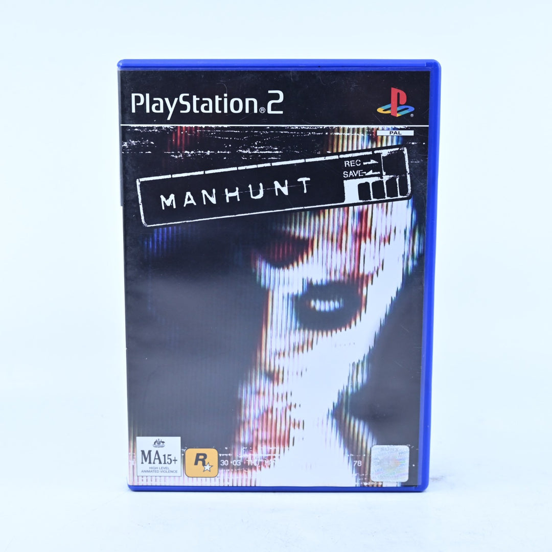 Manhunt - Sony Playstation 2 / PS2 Game + Manual - PAL - MINT DISC!