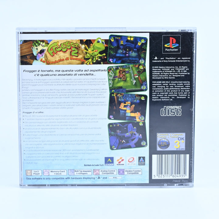 Frogger 2: La Vendetta Di Swampy - Sony Playstation 1 / PS1 Game + Manual - PAL