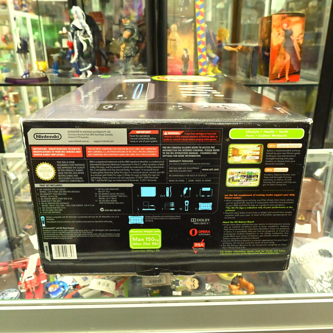 Black Wii Fit Plus Pack - Nintendo Wii Boxed Console - PAL - FREE POST!