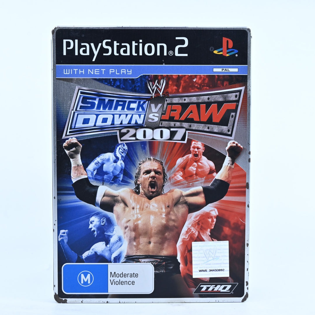 WWE SmackDown vs. RAW 2007 - Sony Playstation 2 / PS2 Game + Manual - PAL