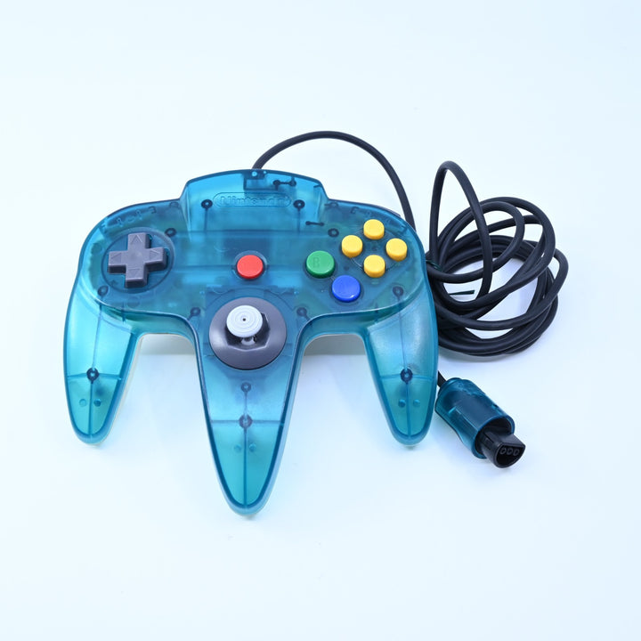 Original Transparent Clear/Ice Blue N64 Controller - N64 / Nintendo 64 Accessory