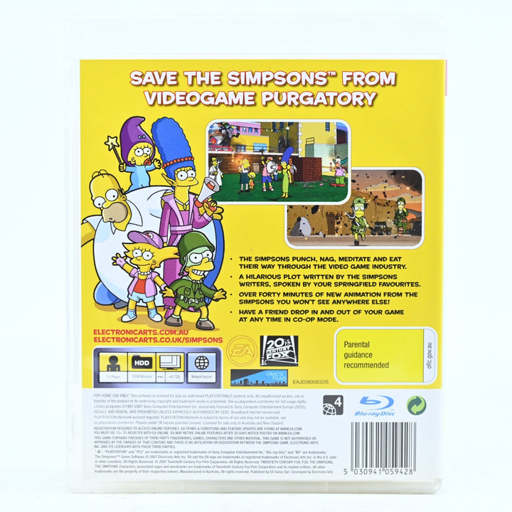 The Simpsons Game  - Sony Playstation 3 / PS3 Game + Manual - FREE POST!