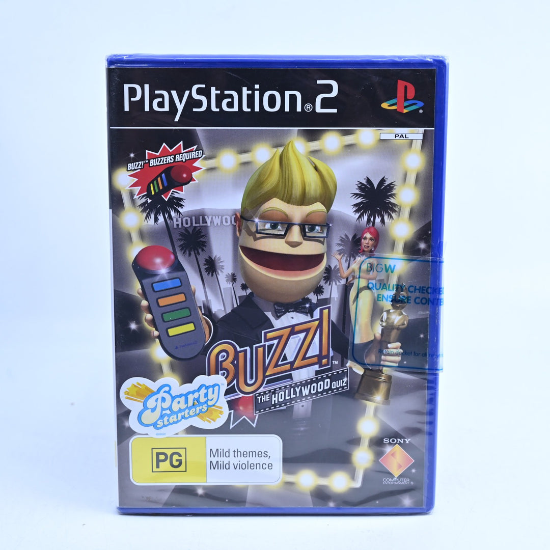 Buzz! The Hollywood Quiz - SEALED! - Sony Playstation 2 / PS2 Game - PAL
