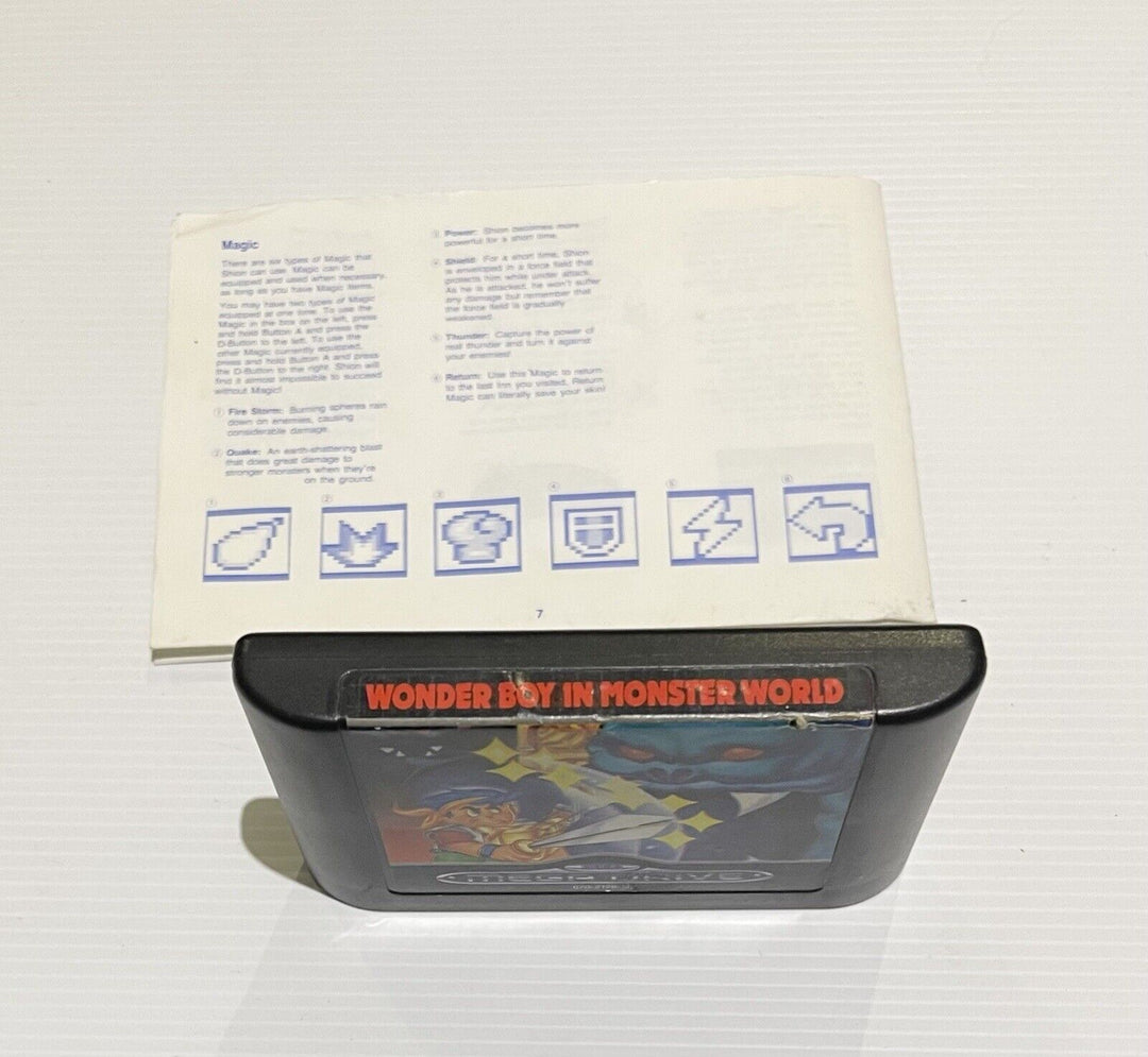 Wonderboy in Monster World - Sega Mega Drive Game - PAL - FREE POST!