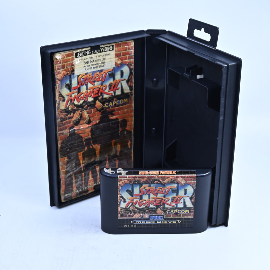 Super Street Fighter II - Sega Mega Drive Game + Manual - PAL - Ex-Rental