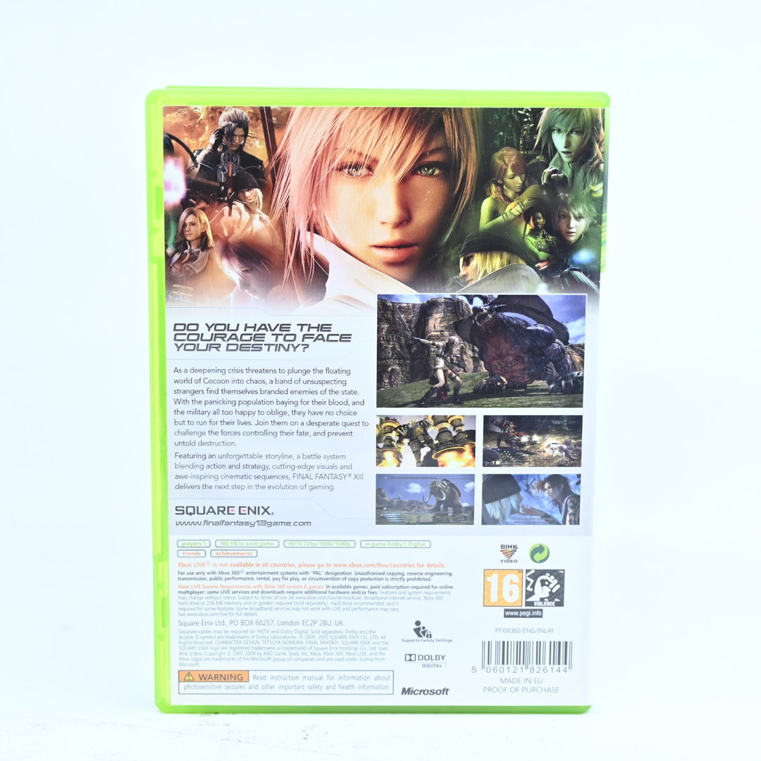 Final Fantasy XIII 13 - Xbox 360 Game + Manual - PAL - MINT DISC!