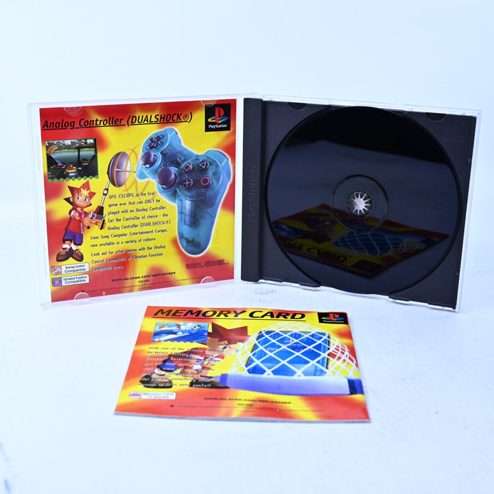 Ape Escape - Sony Playstation 1 / PS1 Game + Manual - PAL - MINT DISC!
