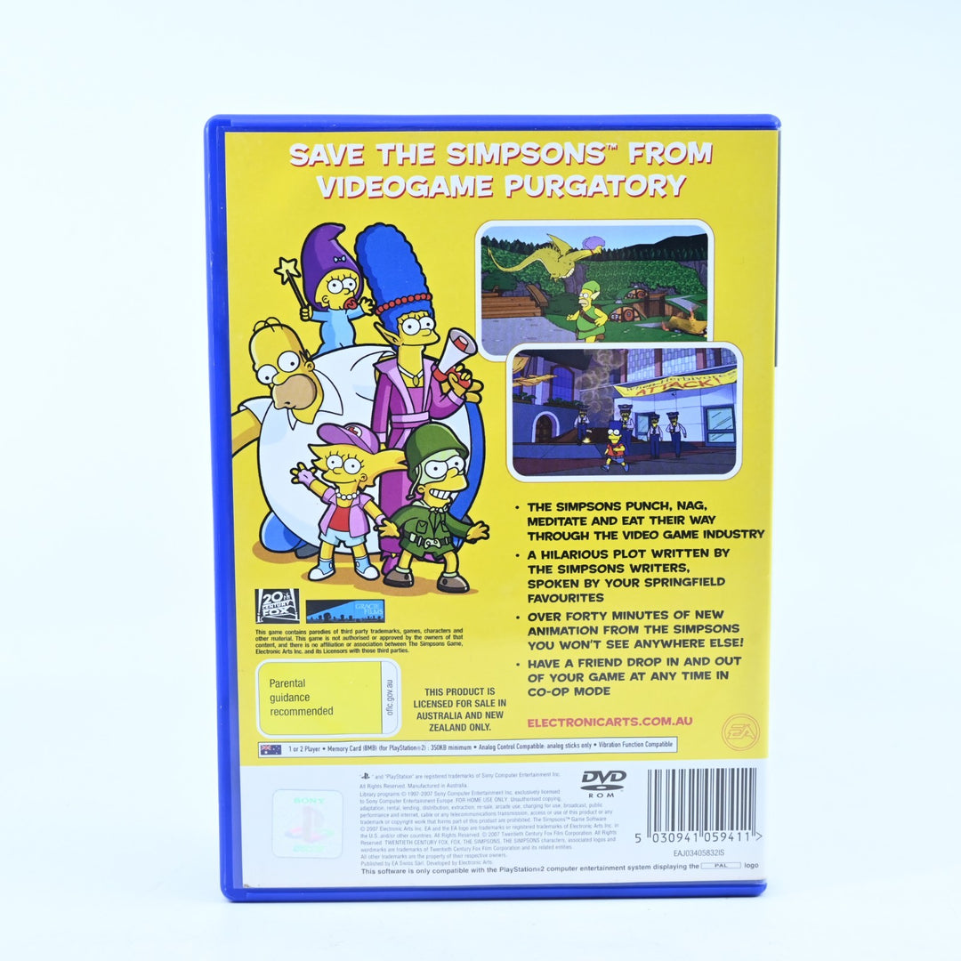 The Simpsons Game - Sony Playstation 2 / PS2 Game + Manual - PAL - MINT DISC!