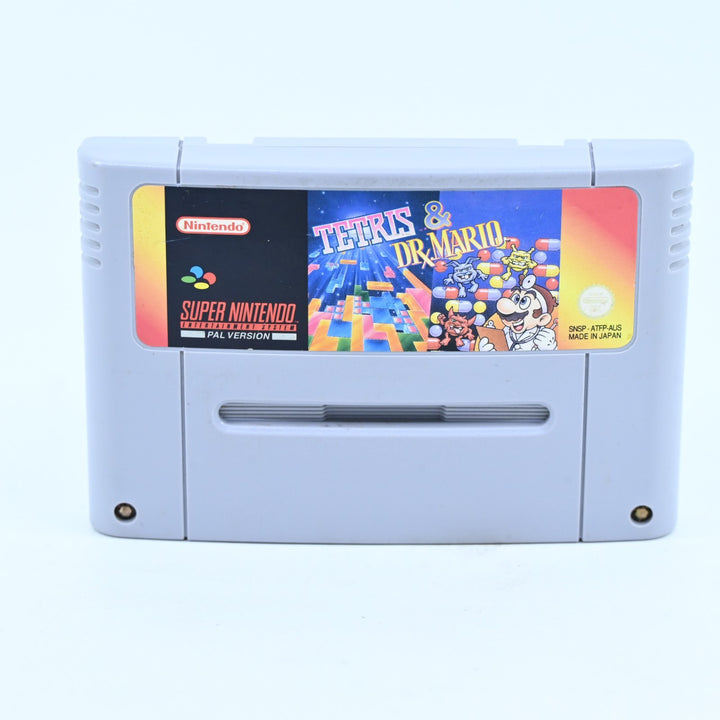 Tetris & Dr. Mario - Super Nintendo / SNES Game - PAL - FREE POST!