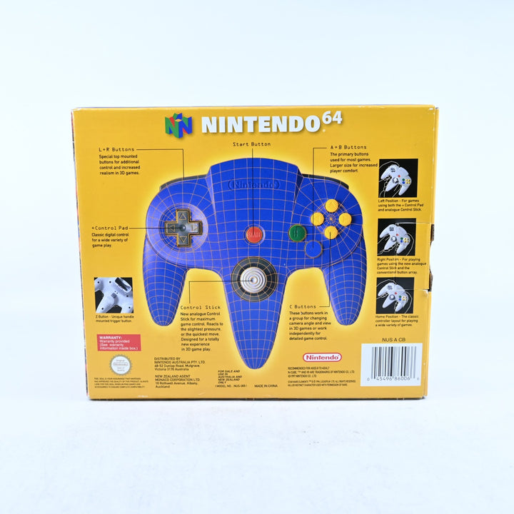 Solid Blue Boxed Controller - N64 / Nintendo 64 Accessory - PAL - FREE POST!