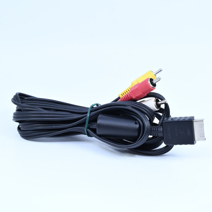 Genuine Sony PS1/PS2/PS3 RCA AV Composite Cable  - Sony Playstation Accessory