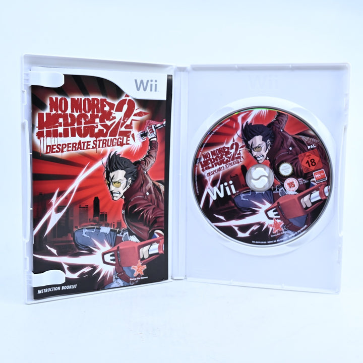 No More Heroes: Desperate Stuggle - Nintendo Wii Game + Manual - PAL
