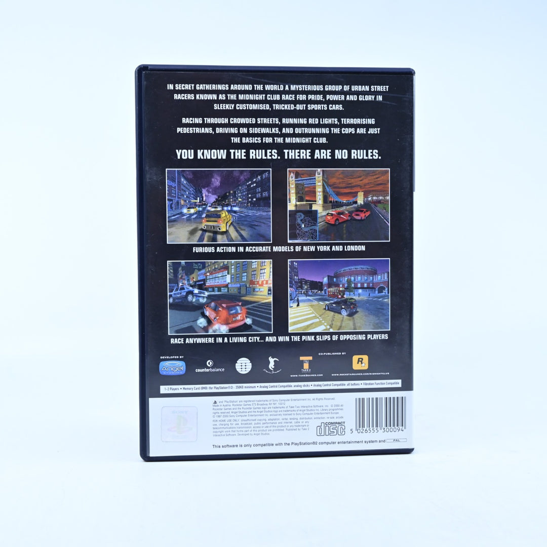 Midnight Club Street Racing - Playstation 2 / PS2 Game + Manual - MINT DISC!