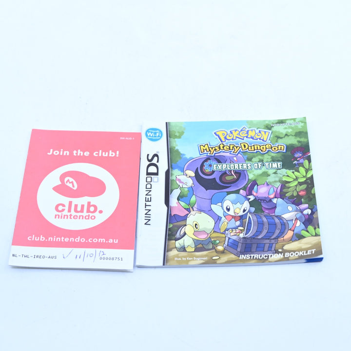 Pokemon Mystery Dungeon: Explorers of Time - Nintendo DS Game + Manual
