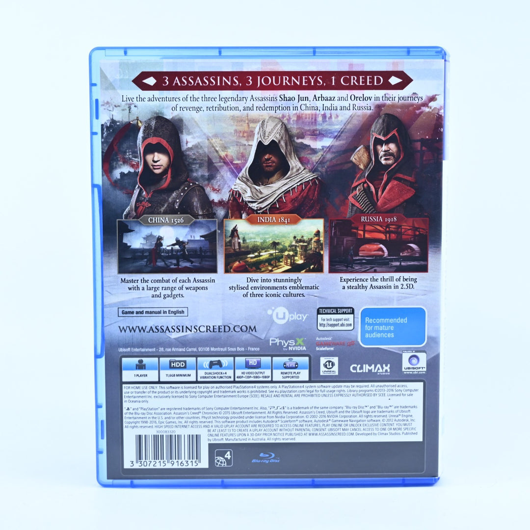 Assassin's Creed Chronicles - Sony Playstation 4 / PS4 Game - MINT DISC!