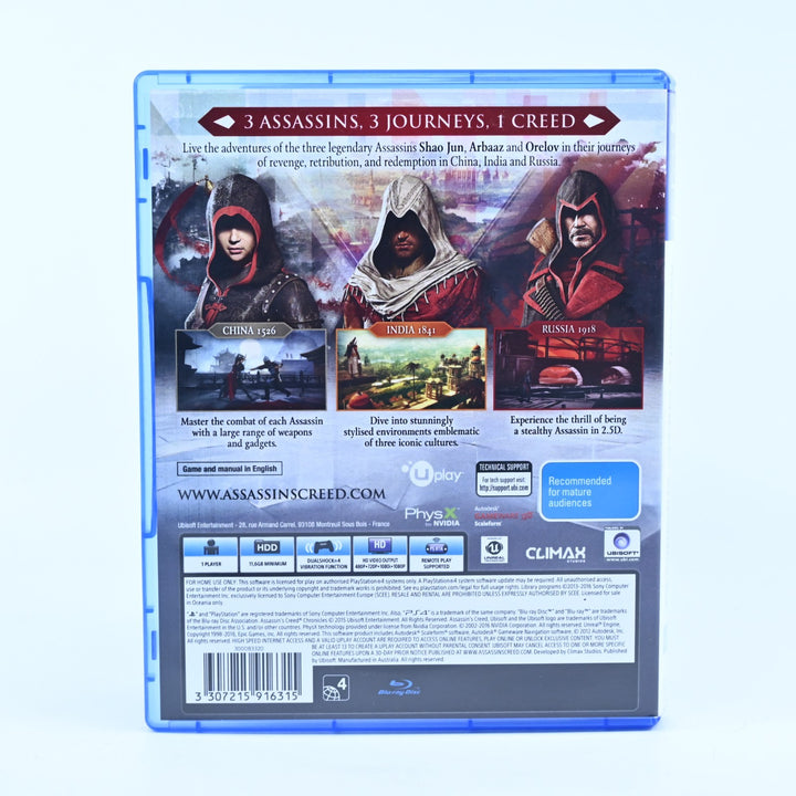 Assassin's Creed Chronicles - Sony Playstation 4 / PS4 Game - MINT DISC!