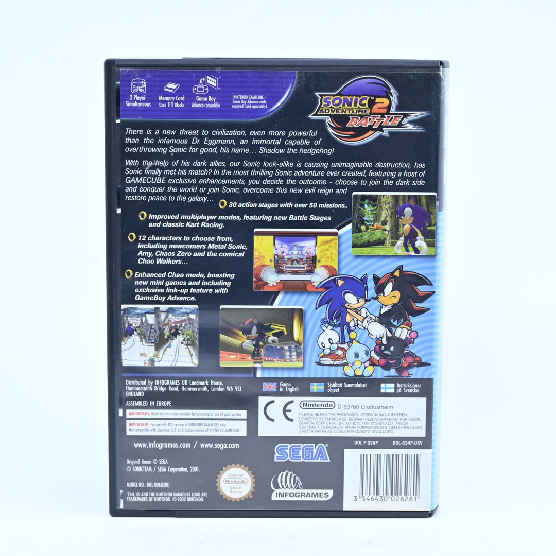 Sonic Adventure 2 Battle - Nintendo Gamecube Game + Manual - PAL - FREE POST!