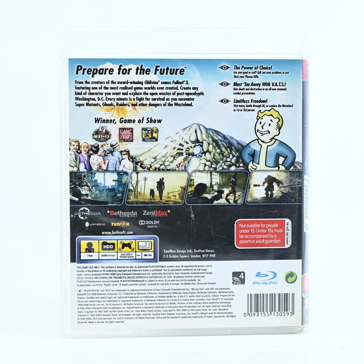 Fallout 3 - Sony Playstation 3 / PS3 Game + Manual - FREE POST!