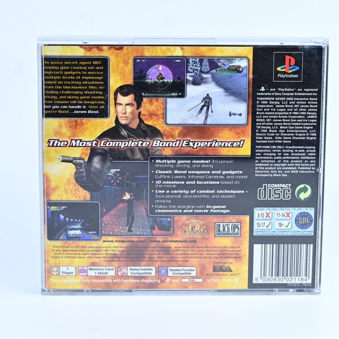 007: Tomorrow Never Dies - Sony Playstation 1 / PS1 Game + Manual - PAL