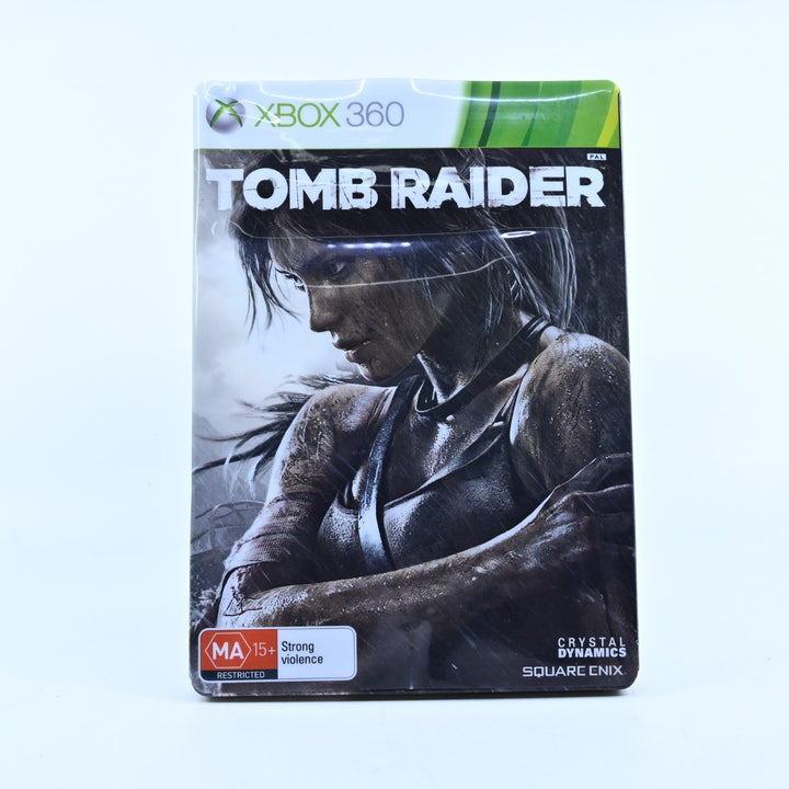 Tomb Raider - Steelbook Edition - Xbox 360 Game + Manual - PAL - MINT DISC!