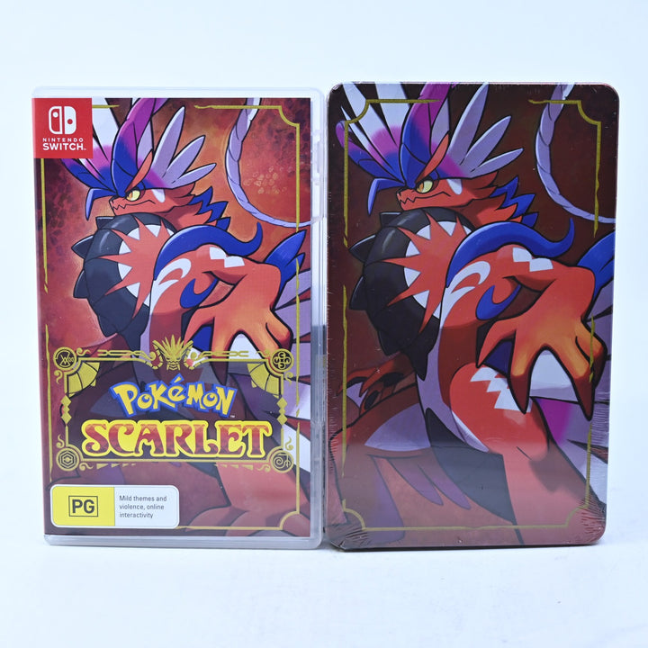 Pokemon Scarlet - Nintendo Switch Game + SEALED Steelbook - FREE POST!