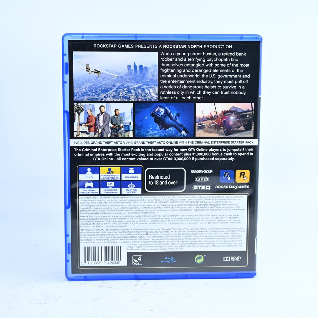 Grand Theft Auto V 5 Premium Edition - Sony Playstation 4 / PS4 Game + Map