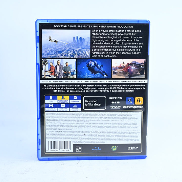 Grand Theft Auto V 5 Premium Edition - Sony Playstation 4 / PS4 Game + Map