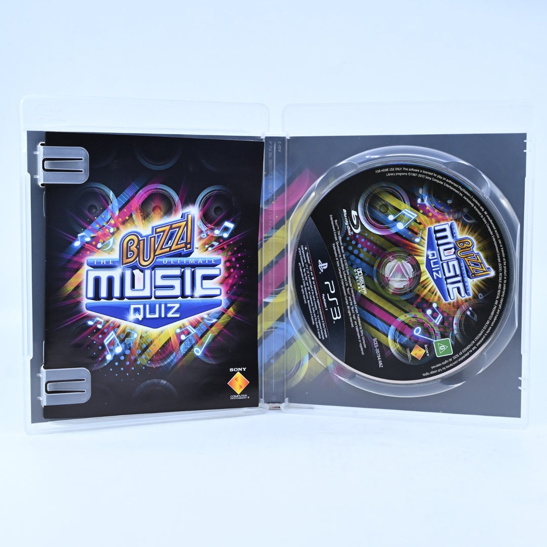 Buzz! The Ultimate Music Quiz - Sony Playstation 3 / PS3 Game + Manual