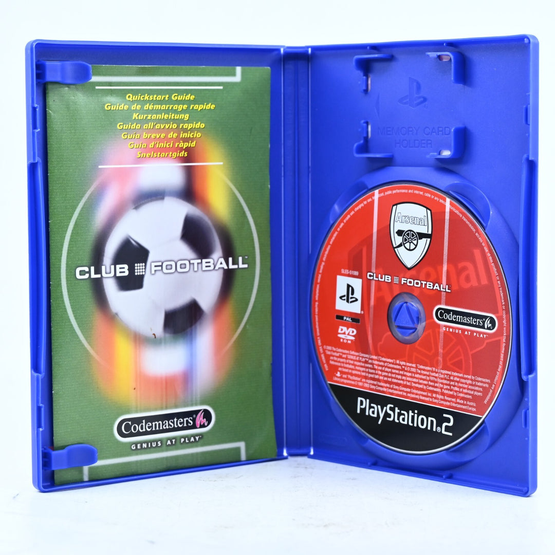 Arsenal Club Football - Sony Playstation 2 / PS2 Game + Manual - PAL - MINT DISC