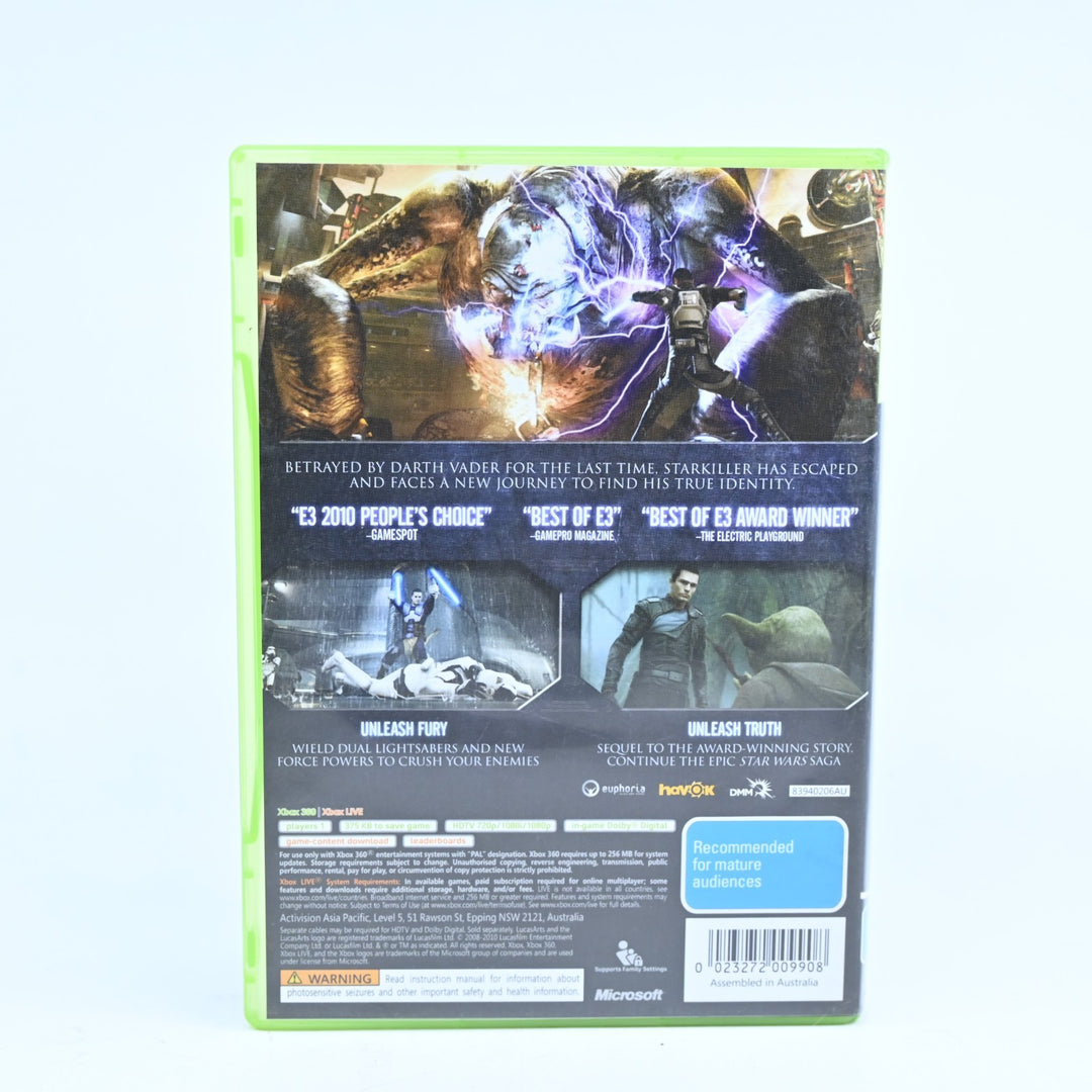 Star Wars: The Force Unleashed II - Xbox 360 Game + Manual - PAL - MINT DISC!