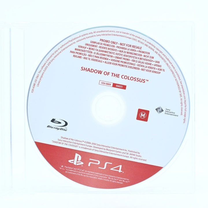 Shadow of the Colossus - Promo Disc - PS4 Game - Disc Only - MINT DISC!