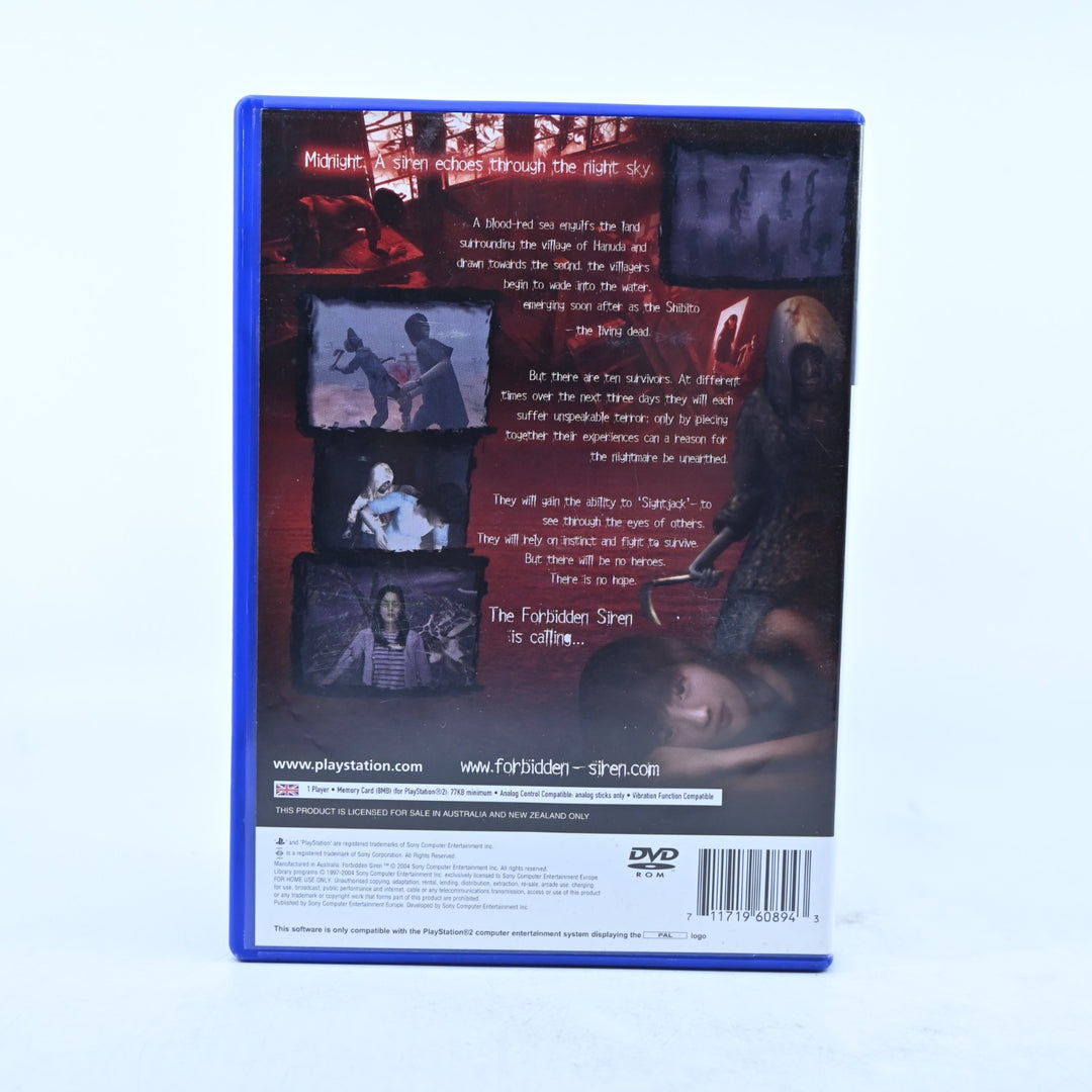 Forbidden Siren - Sony Playstation 2 / PS2 Game + Manual - PAL - MINT DISC!