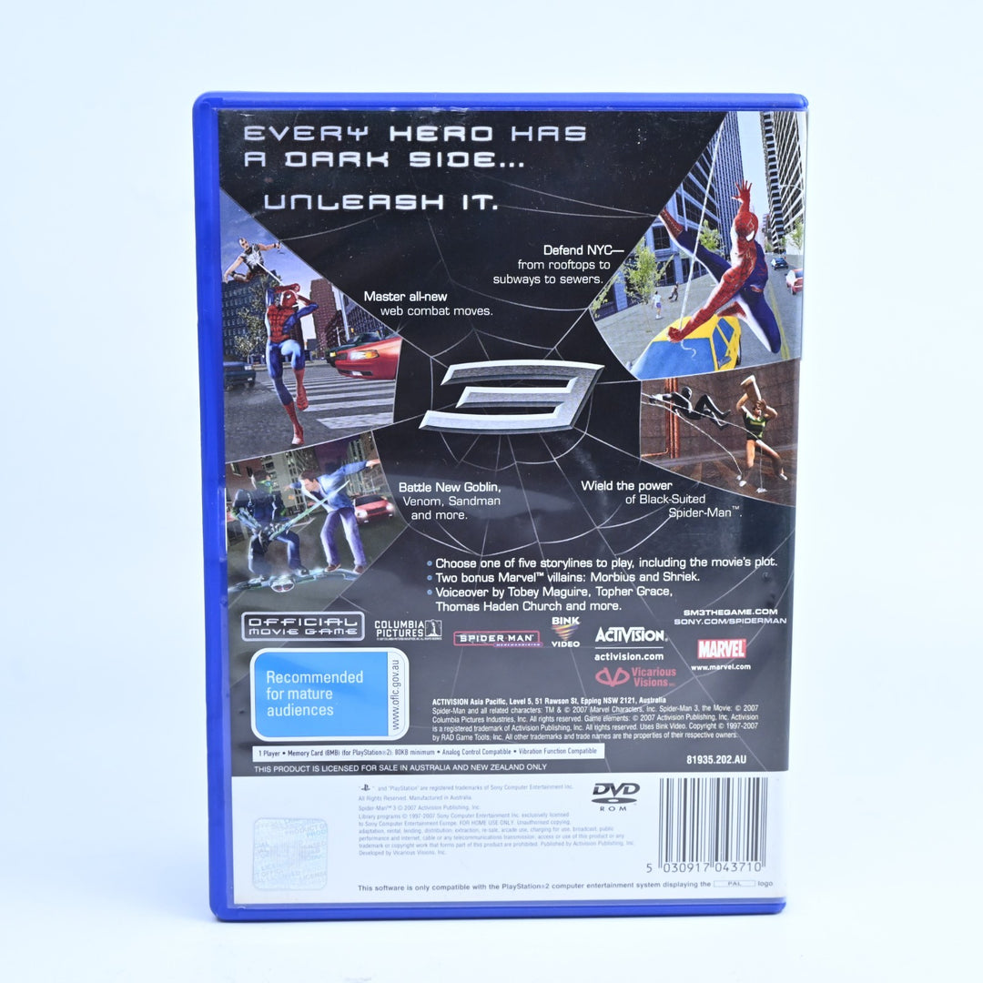 Spider-Man 3 - Sony Playstation 2 / PS2 Game - No Manual - PAL - MINT DISC!
