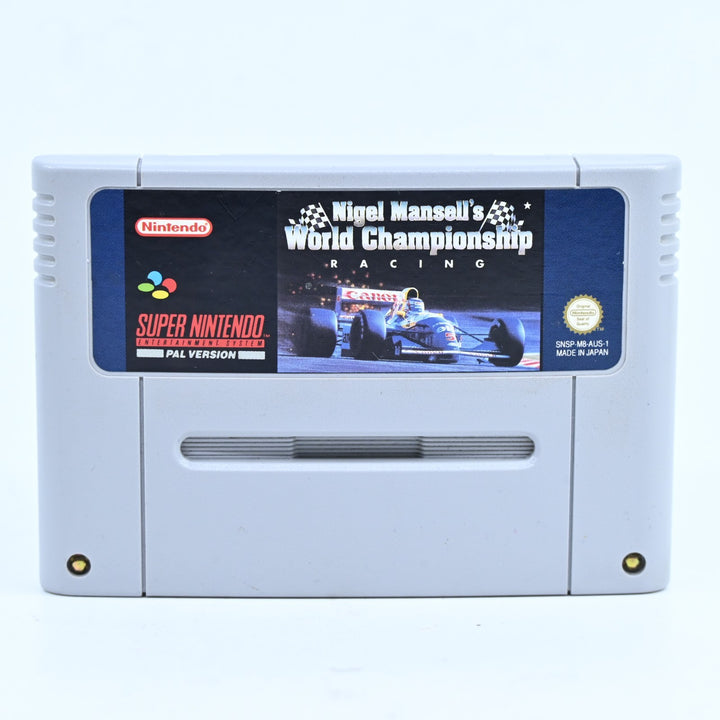 Nigel Mansell's World Championship Racing - Super Nintendo / SNES Game - PAL