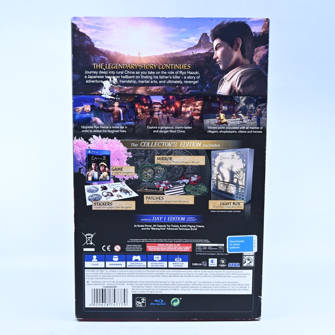 Shenmue III Collector's Edition - Playstation 4 / PS4 Game + Preorder Steelbook