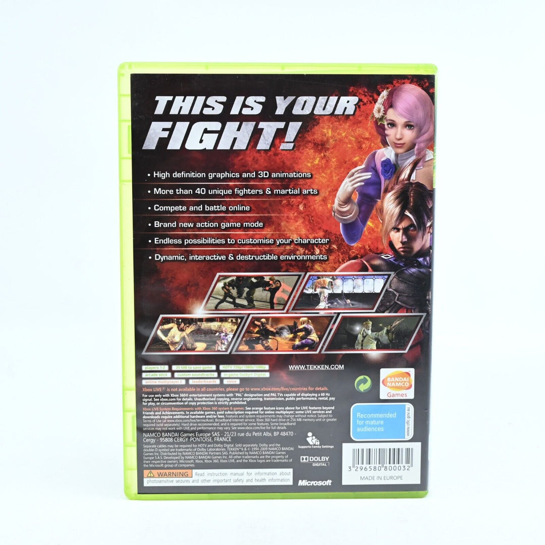 Tekken 6 - Xbox 360 Game + Manual - PAL - NEAR MINT DISC!